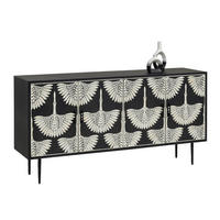 SIDEBOARD  in 160/80/40 cm  - Schwarz/Naturfarben, LIFESTYLE, Holzwerkstoff/Metall (160/80/40cm) - Ambia Home