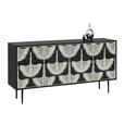 SIDEBOARD 160/80/40 cm  - Schwarz/Naturfarben, LIFESTYLE, Holzwerkstoff/Metall (160/80/40cm) - Ambia Home