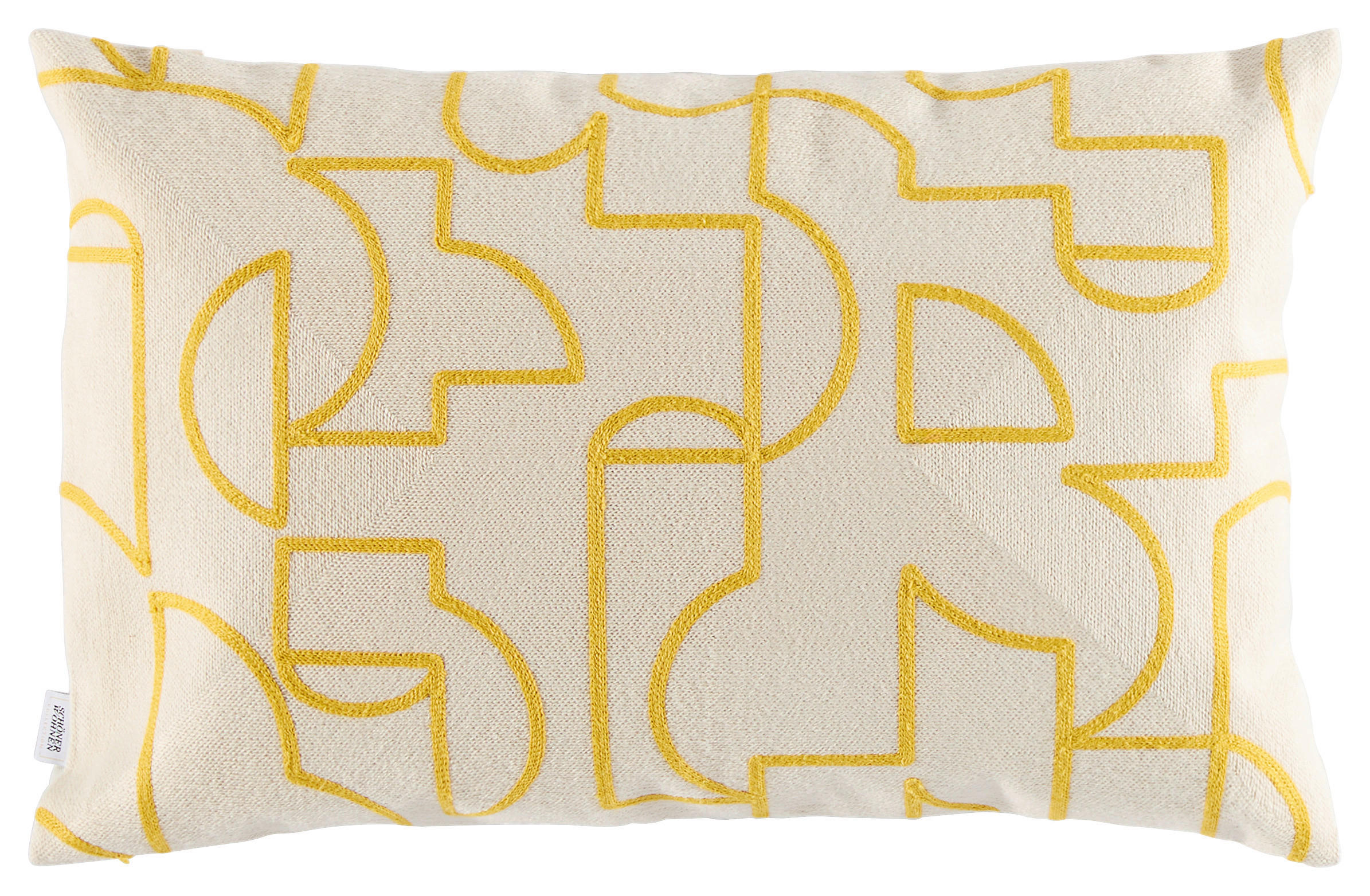 KISSENBEZUG SW-Frame gelb 58/38 cm  - Gelb/Creme, Design, Kunststoff/Textil (58/38cm) - Schöner Wohnen