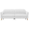 2-SITZER-SOFA in Webstoff Weiß  - Eiche Bianco/Weiß, Design, Holz/Textil (234-262/85-106/98-112cm) - Dieter Knoll
