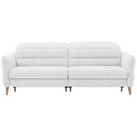 2-SITZER-SOFA in Webstoff Weiß  - Eiche Bianco/Weiß, Design, Holz/Textil (234-262/85-106/98-112cm) - Dieter Knoll