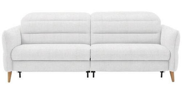 2-SITZER-SOFA in Webstoff Weiß  - Eiche Bianco/Weiß, Design, Holz/Textil (234-262/84/112cm) - Dieter Knoll