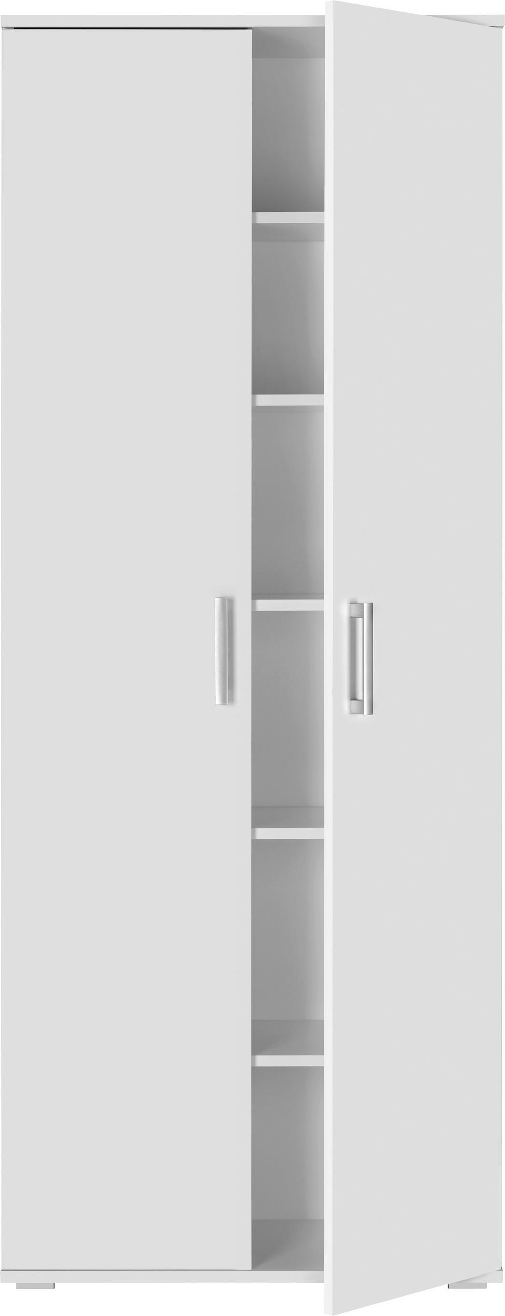 ORMAR VIŠENAMJENSKI bijela  - bijela/boje aluminija, Design, drvni materijal/plastika (70/179/34cm) - Carryhome