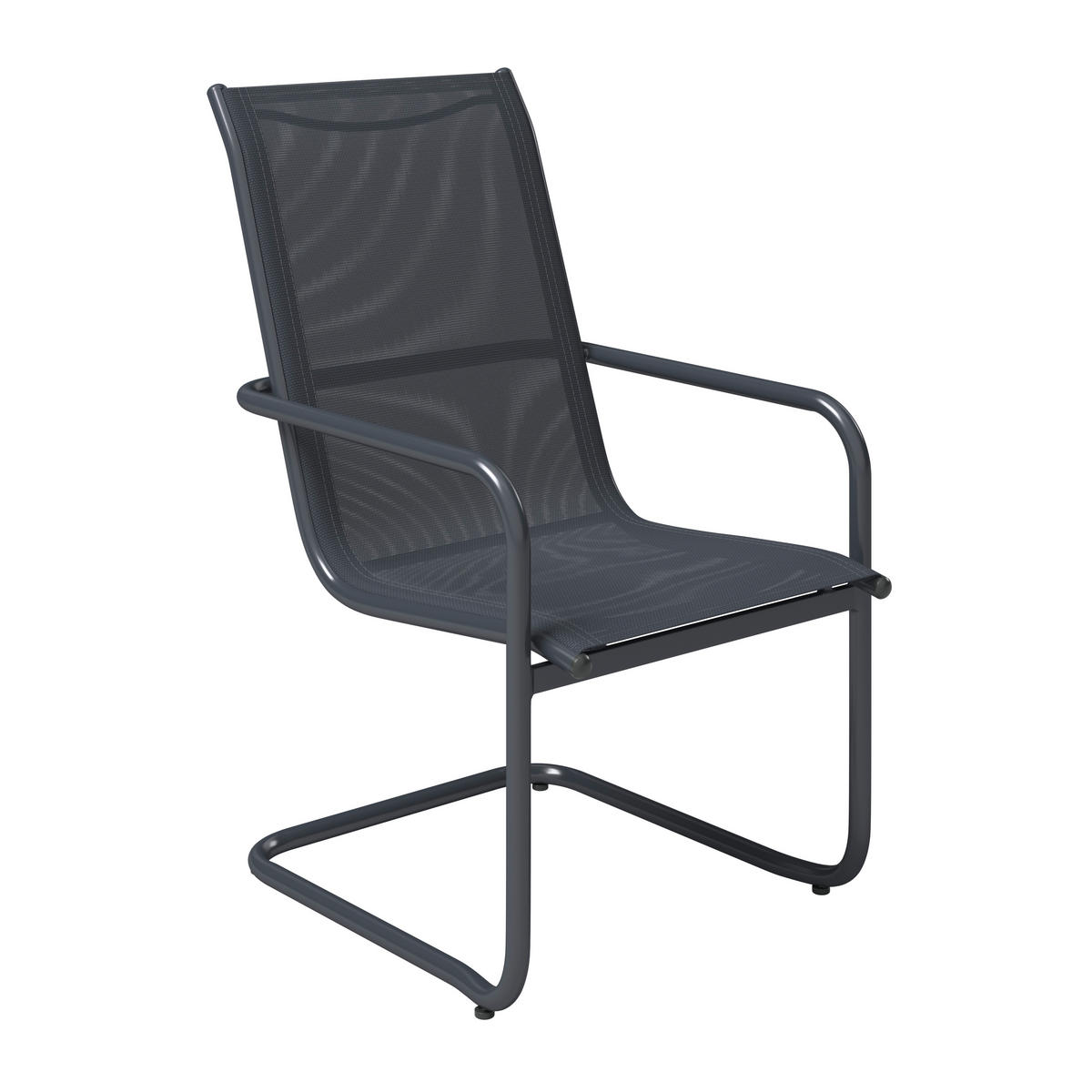 GARTENSTUHL Metall, Kunststoff Grau  - Grau, MODERN, Kunststoff/Metall (56/98/66cm) - Ambia Garden