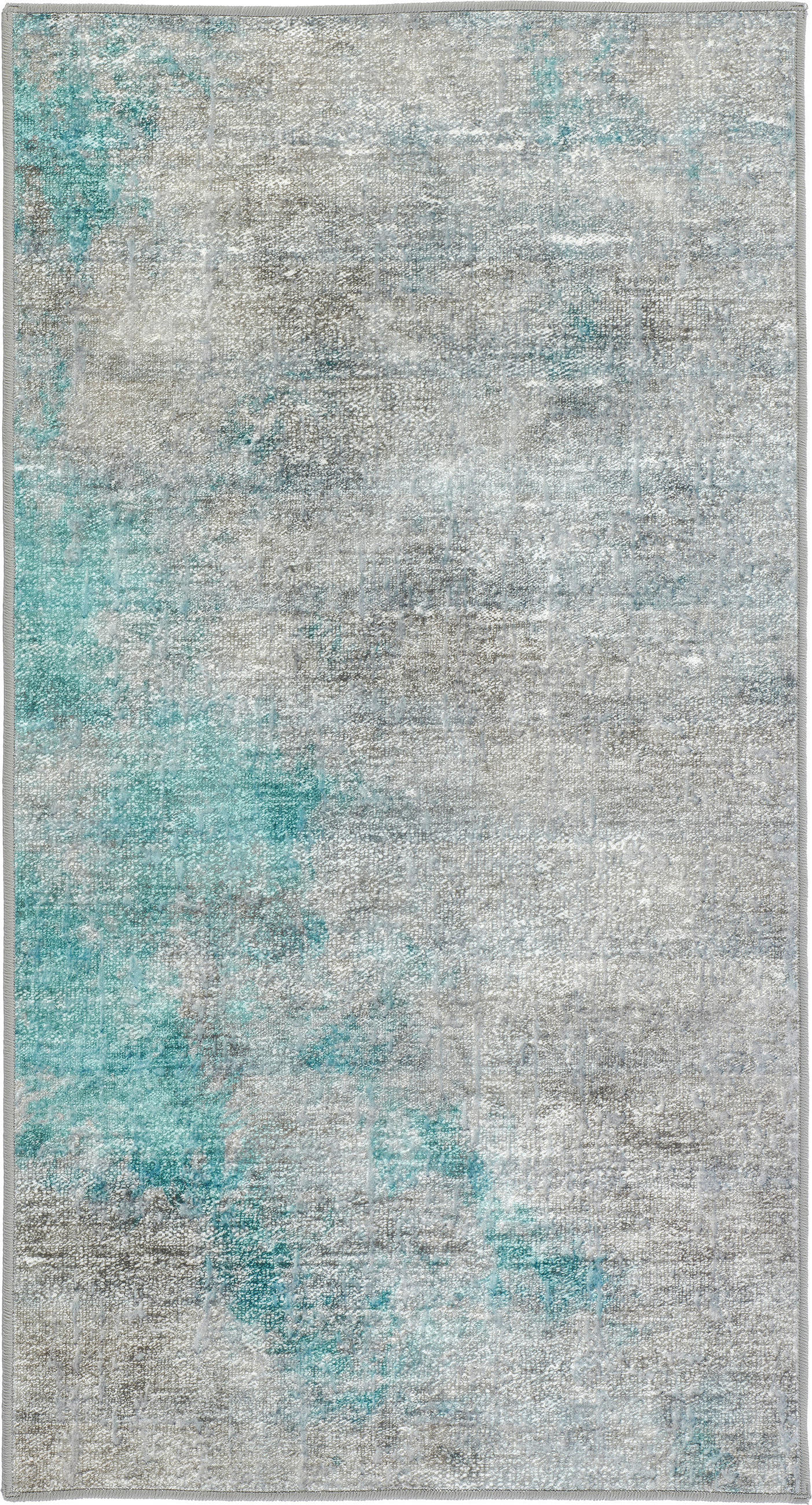 Lindorug Vintage-Teppich Ondea Onis Grau, Türkis, Hellgrau 80x150 cm
