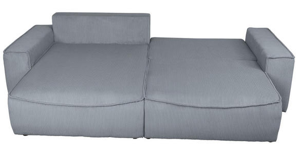 ECKSOFA Dunkelgrau Cord - Dunkelgrau/Schwarz, KONVENTIONELL, Kunststoff/Textil (148/265cm) - Carryhome