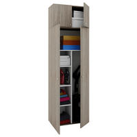 MEHRZWECKSCHRANK 70/218/39 cm  - Silberfarben/Schwarz, MODERN, Holzwerkstoff/Kunststoff (70/218/39cm) - MID.YOU