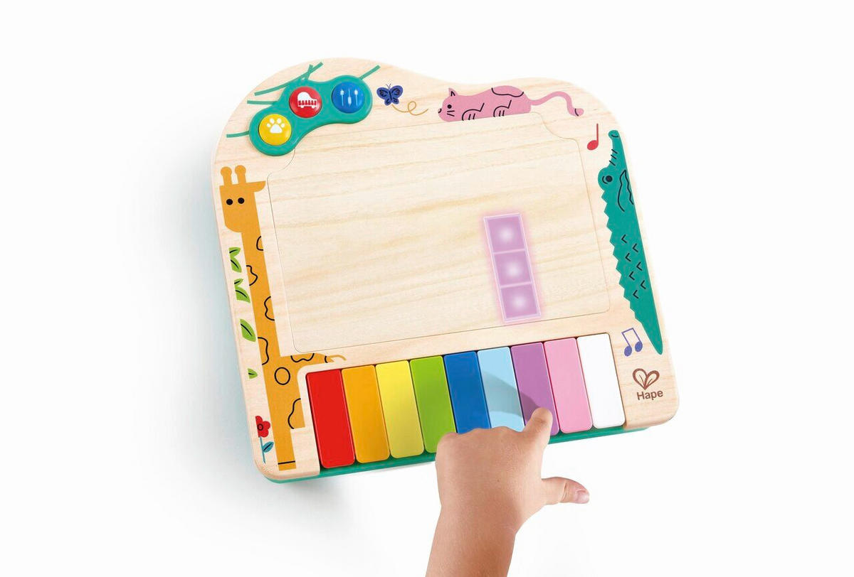 BABYKLAVIER - Pink/Weiß Hochglanz, Basics, Holzwerkstoff/Kunststoff (23,5/23/5,6cm) - Hape