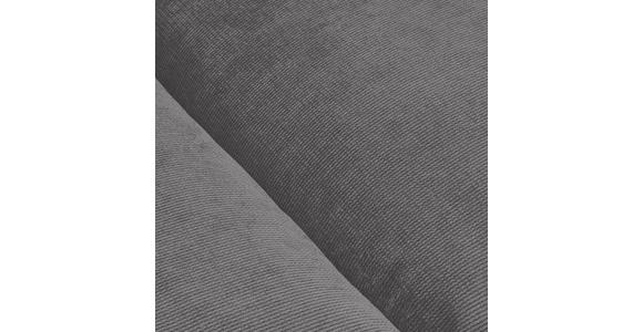 BIGSOFA Feincord Anthrazit, Grau  - Anthrazit/Schwarz, Design, Kunststoff/Textil (260/90/140cm) - Carryhome