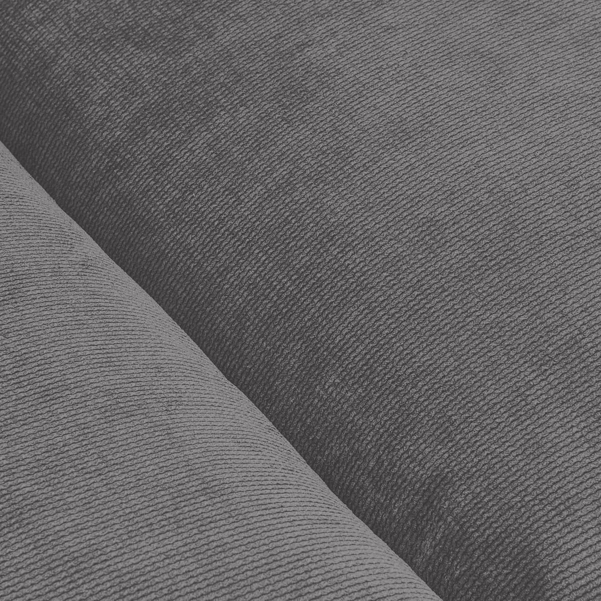 BIGSOFA Feincord Anthrazit, Grau  - Anthrazit/Schwarz, Design, Kunststoff/Textil (260/90/140cm) - Carryhome