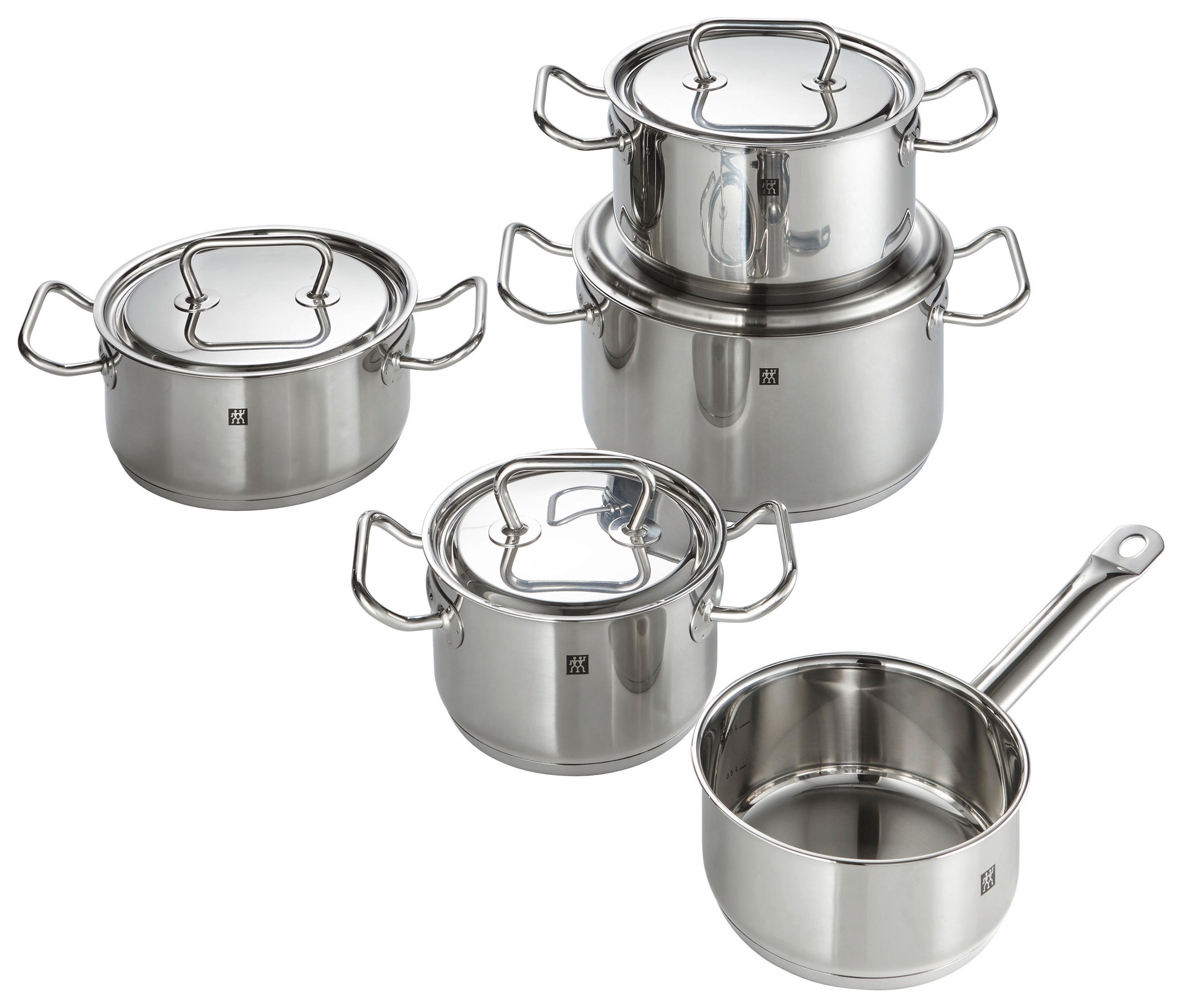 KOCHTOPFSET Twin 5-teilig  - Edelstahlfarben/Silberfarben, Basics, Metall - Zwilling