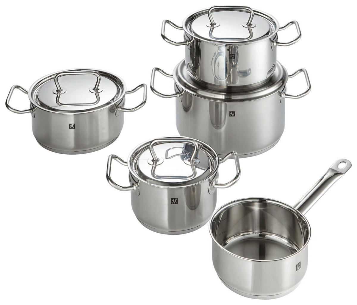 KOCHTOPFSET Twin 5-teilig  - Edelstahlfarben/Silberfarben, Basics, Metall - Zwilling