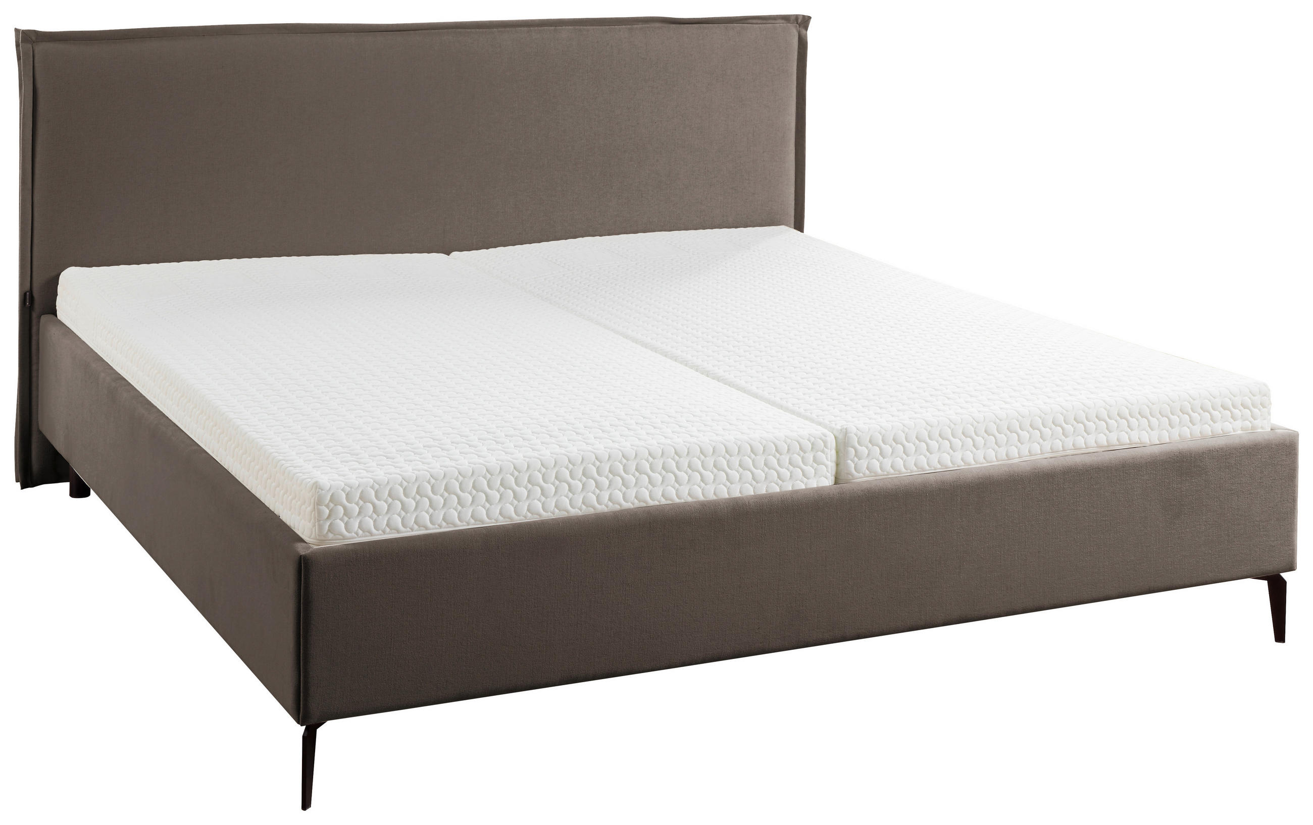 POLSTERBETT 200/200 cm,  in Braun, Cognac, gepolstertes Kopfteil,  - Cognac/Anthrazit, Design, Textil (200/200cm) - Musterring