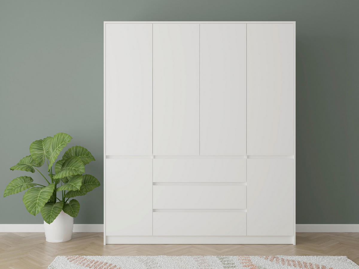 ORMAR ZA ODEĆU bela   - bela, Osnovno, pločasti materijal (176/205/52cm) - Xora