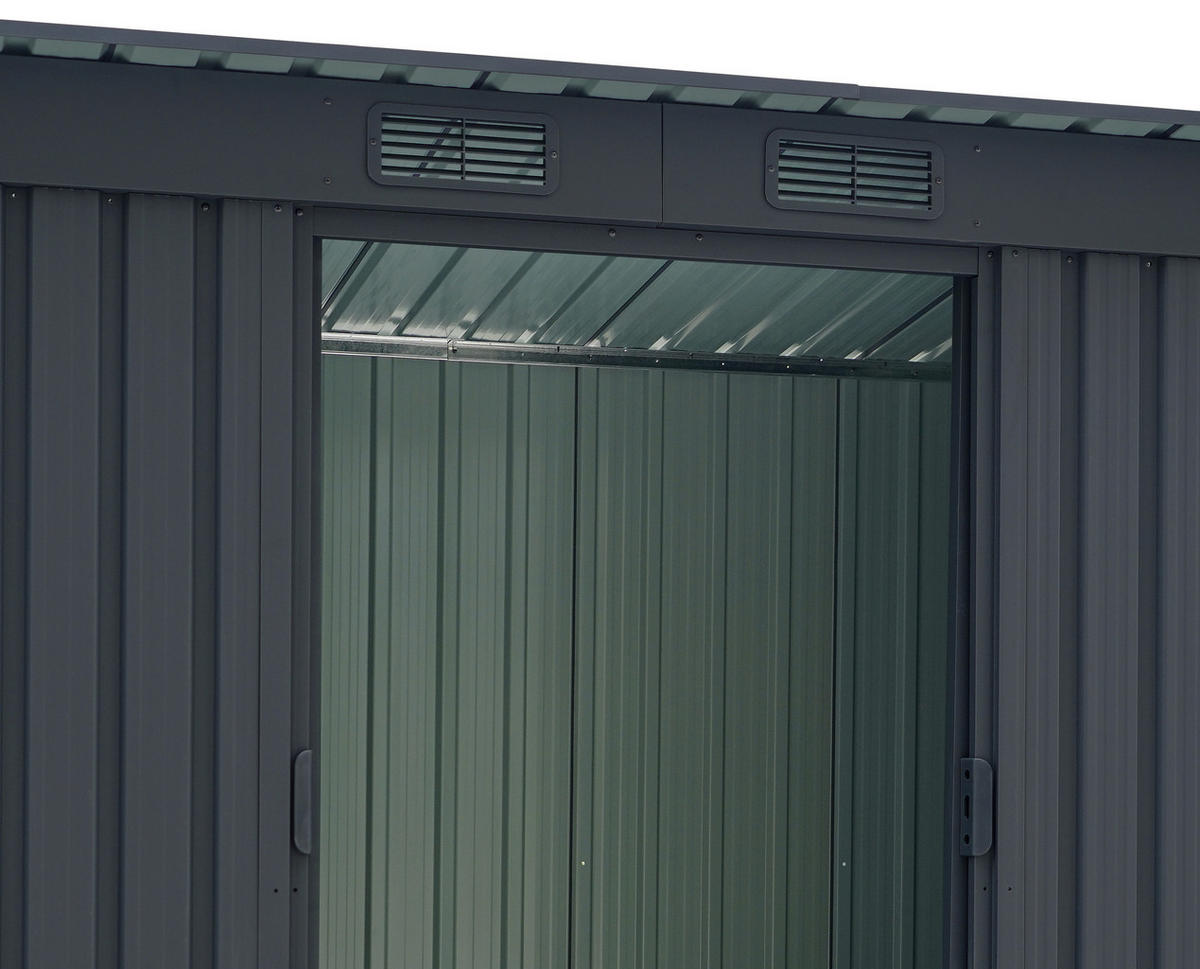 GERÄTEHAUS 217/174/110 cm  - Anthrazit, Basics, Metall (217/174/110cm)