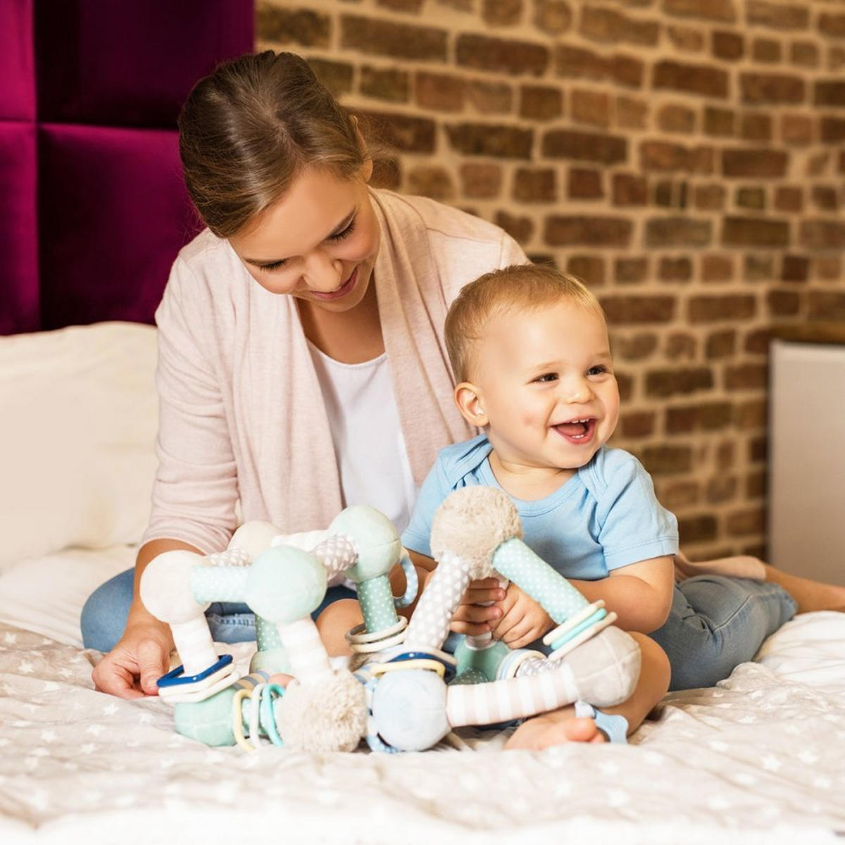 ZVEČKA   - Basics, tekstil/plastika (0,21kg) - babyono