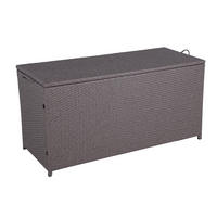 KISSENBOX 50/60/120 cm  - Schwarz/Braun, Basics, Kunststoff/Metall (50/60/120cm) - Gardenson