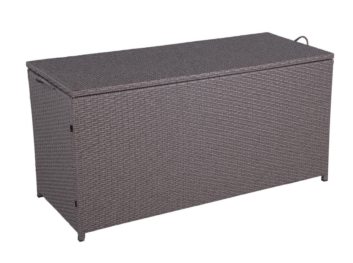 KISSENBOX 50/60/120 cm  - Schwarz/Braun, Basics, Kunststoff/Metall (50/60/120cm) - Gardenson