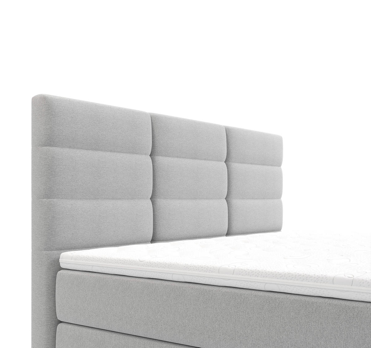 POSTELJA Z VZMETNICO 140 cm   x 200 cm  , tekstil sivobež  - barve kroma/sivobež, Konvencionalno, kovina/tekstil (140/200cm) - Carryhome