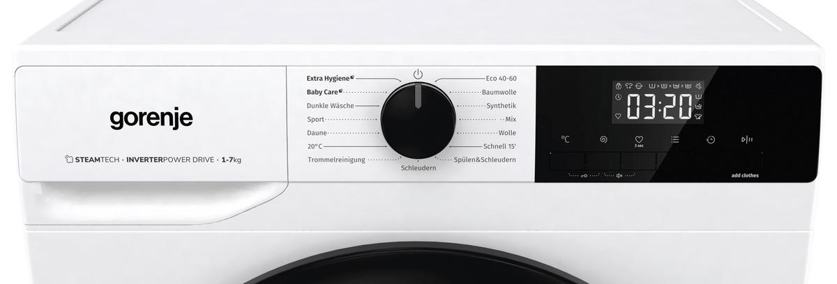 WASCHMASCHINE WNHEI74SAPS  - Weiß, MODERN, Glas/Kunststoff (59,5/85/47cm) - Gorenje