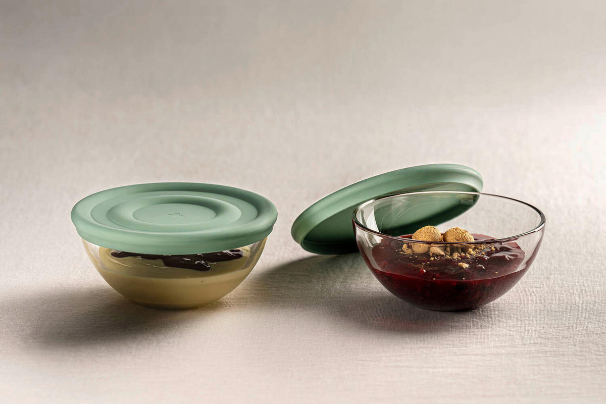 SILIKONDECKEL  - Salbeigrün, Design, Kunststoff (14,00/1,00/14,00cm) - Leonardo