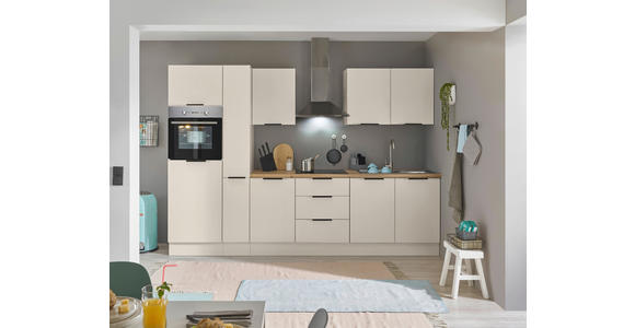 KÜCHENBLOCK   in Kaschmir  - Kaschmir/Schwarz, Basics, Holzwerkstoff/Metall (300/211/60cm) - Xora