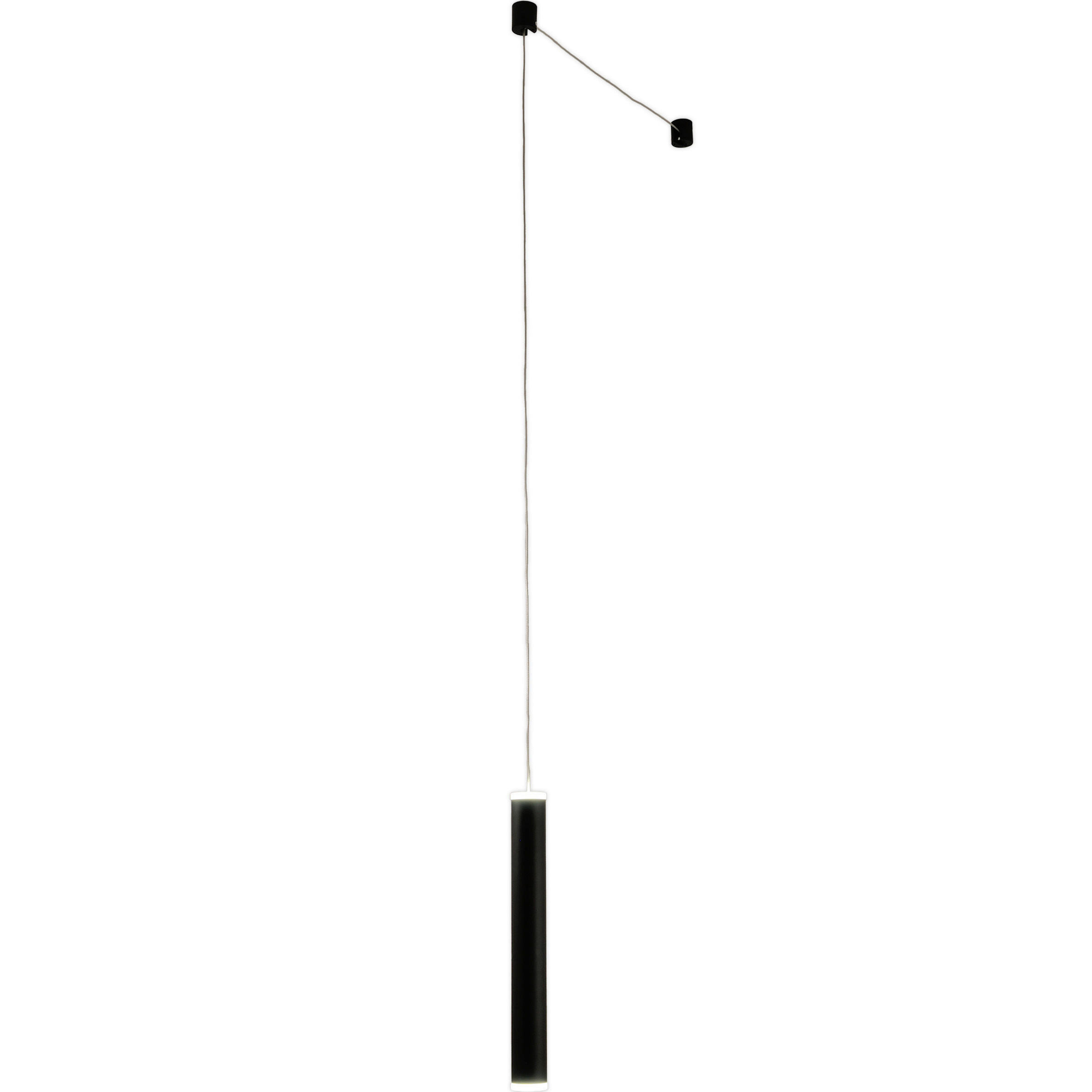 LED-PENDELLEUCHTE PRADO 3,7/500 cm - Schwarz, Design, Metall (3,7/500cm) - Fabas Luce