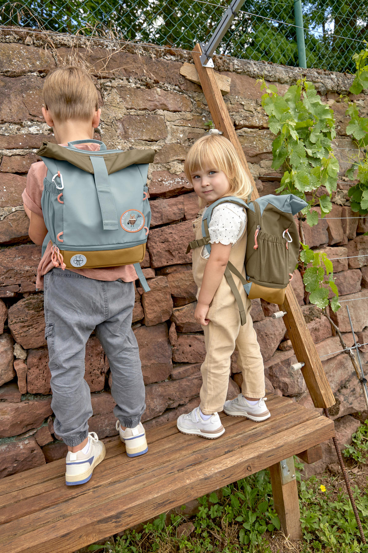 KINDERRUCKSACK Rolltop  - Hellblau, Basics, Textil (23/11/32,5cm) - Lässig