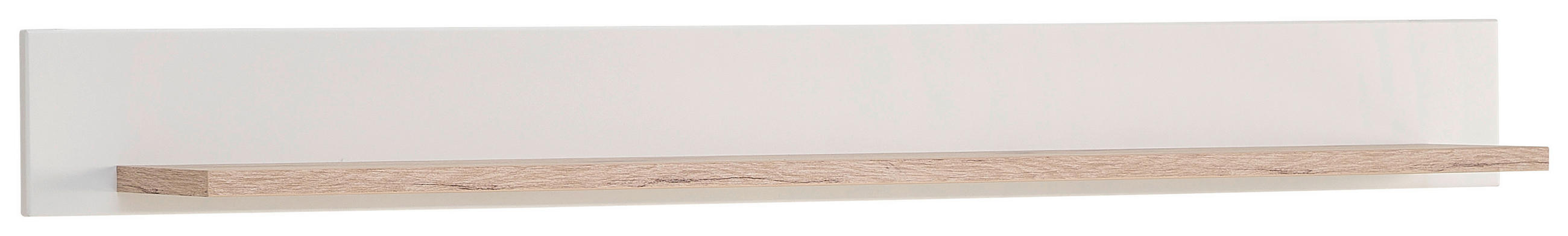NÁSTĚNNÁ POLICE, šedá, barvy dubu, 147/16/22 cm - šedá/barvy dubu, Konvenční, kompozitní dřevo (147/16/22cm) - Landscape