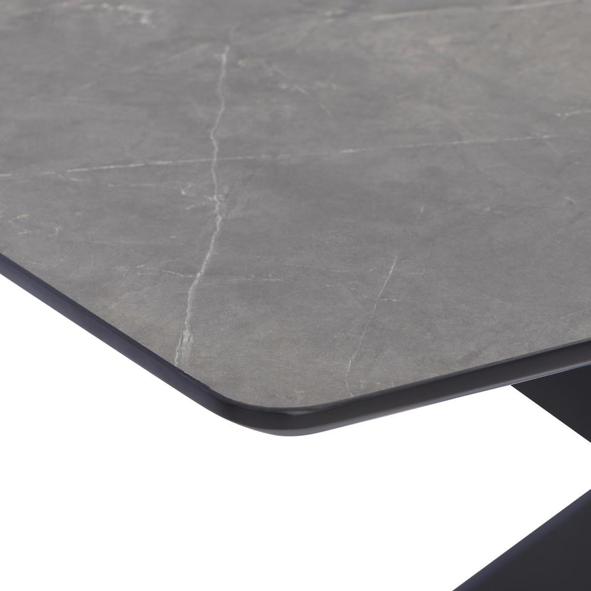 ESSTISCH Grau, Schwarz rechteckig  ausziehbar  - Schwarz/Grau, MODERN, Holzwerkstoff/Metall (160/90/75cm) - MID.YOU
