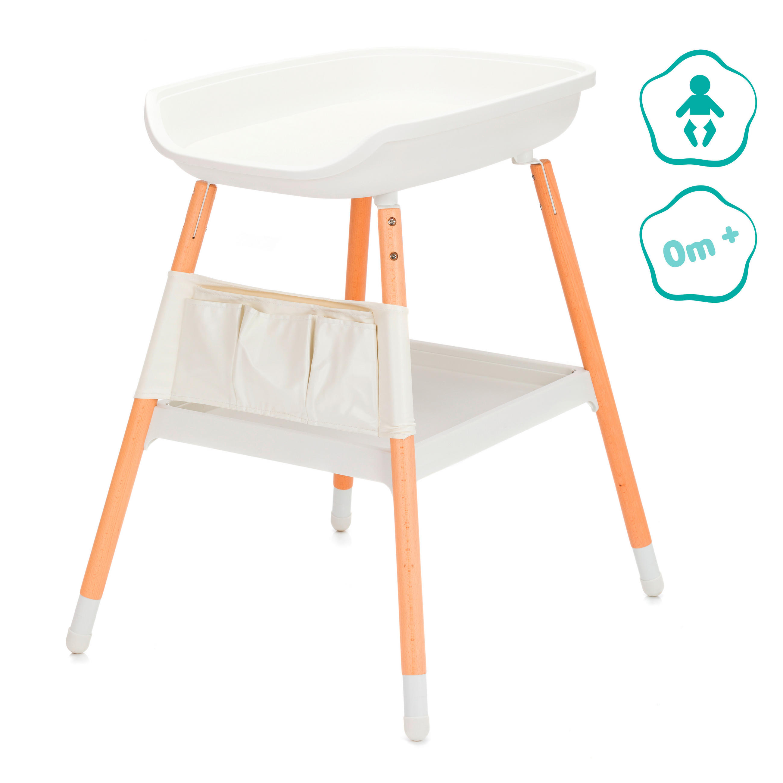 STOL ZA PREVIJANJE - bijela, Basics, drvo/plastika (67/90/78cm) - Fillikid