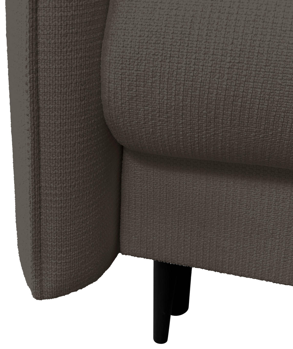SCHLAFSOFA Webstoff Graubraun  - Graubraun/Schwarz, Design, Holz/Kunststoff (216/96/102cm) - MID.YOU
