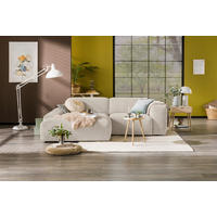 ECKSOFA HANNAH Beige Cord  - Beige/Schwarz, Design, Kunststoff/Textil (170/252cm) - MID.YOU