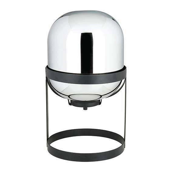 SVJETILJKA STOLNA  - siva/crna, Basics, staklo/metal (24/39cm)