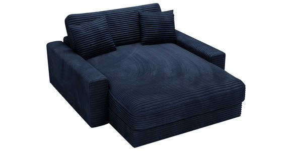 XXL-SESSEL Cord Dunkelblau - Schwarz/Dunkelblau, MODERN, Kunststoff/Textil (160/87/190cm) - Carryhome