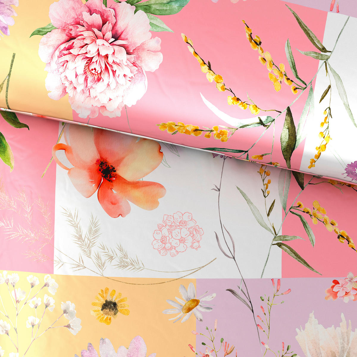 BETTWÄSCHE Satin 135/200 cm  - Multicolor, Textil (135/200cm) - Esposa