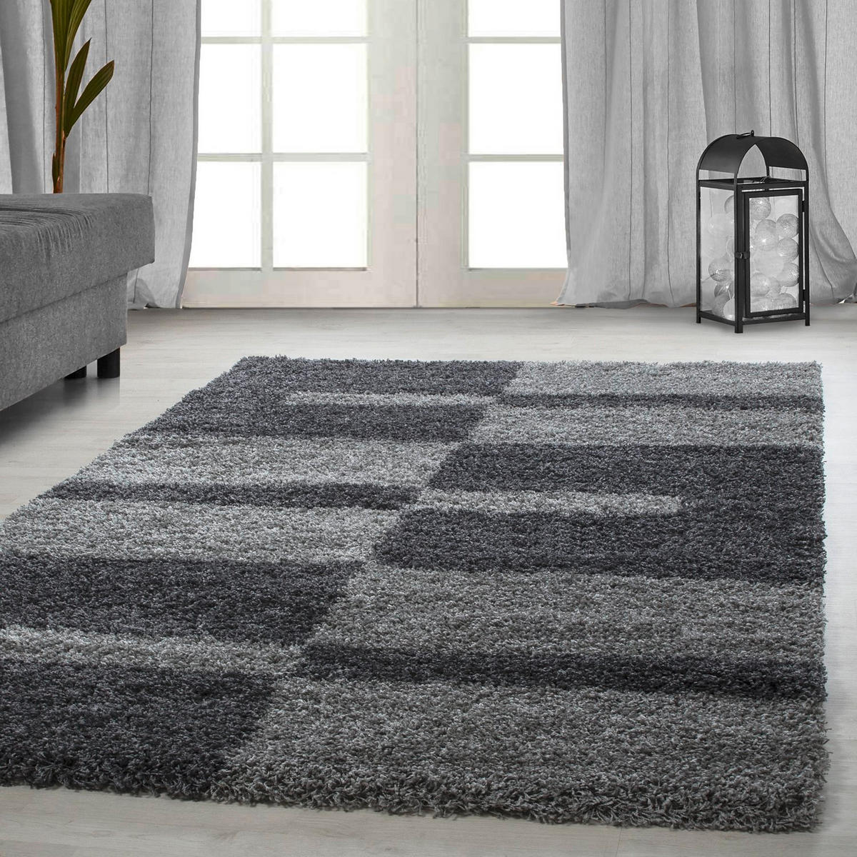 HOCHFLORTEPPICH 60/110 cm Gala 2505 Grau  - Grau, Design, Textil (60/110cm) - Novel