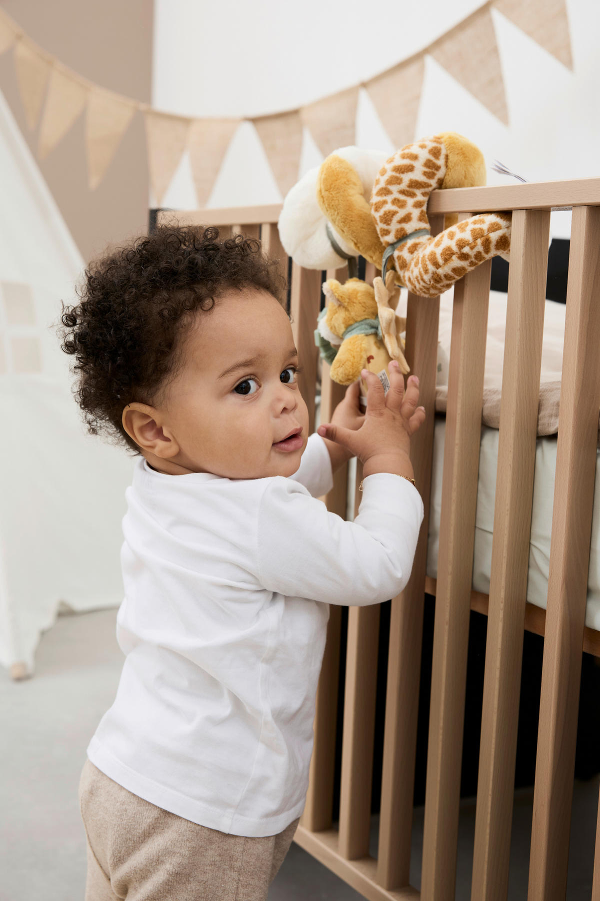 BABYSCHALENMOBILE Löwe Leo  - Hellgelb, Basics, Textil (26cm) - Sterntaler