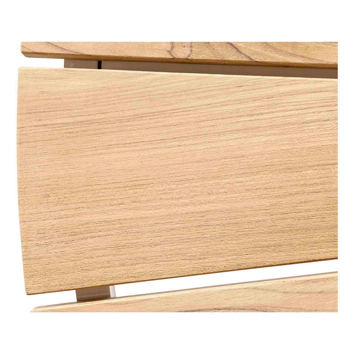 GARTENTISCHGRUPPE Teakholzvollmassiv Aluminium  - Weiß Hochglanz/Teakfarben, Natur, Holz/Metall (180/180/78cm) - Gardenson