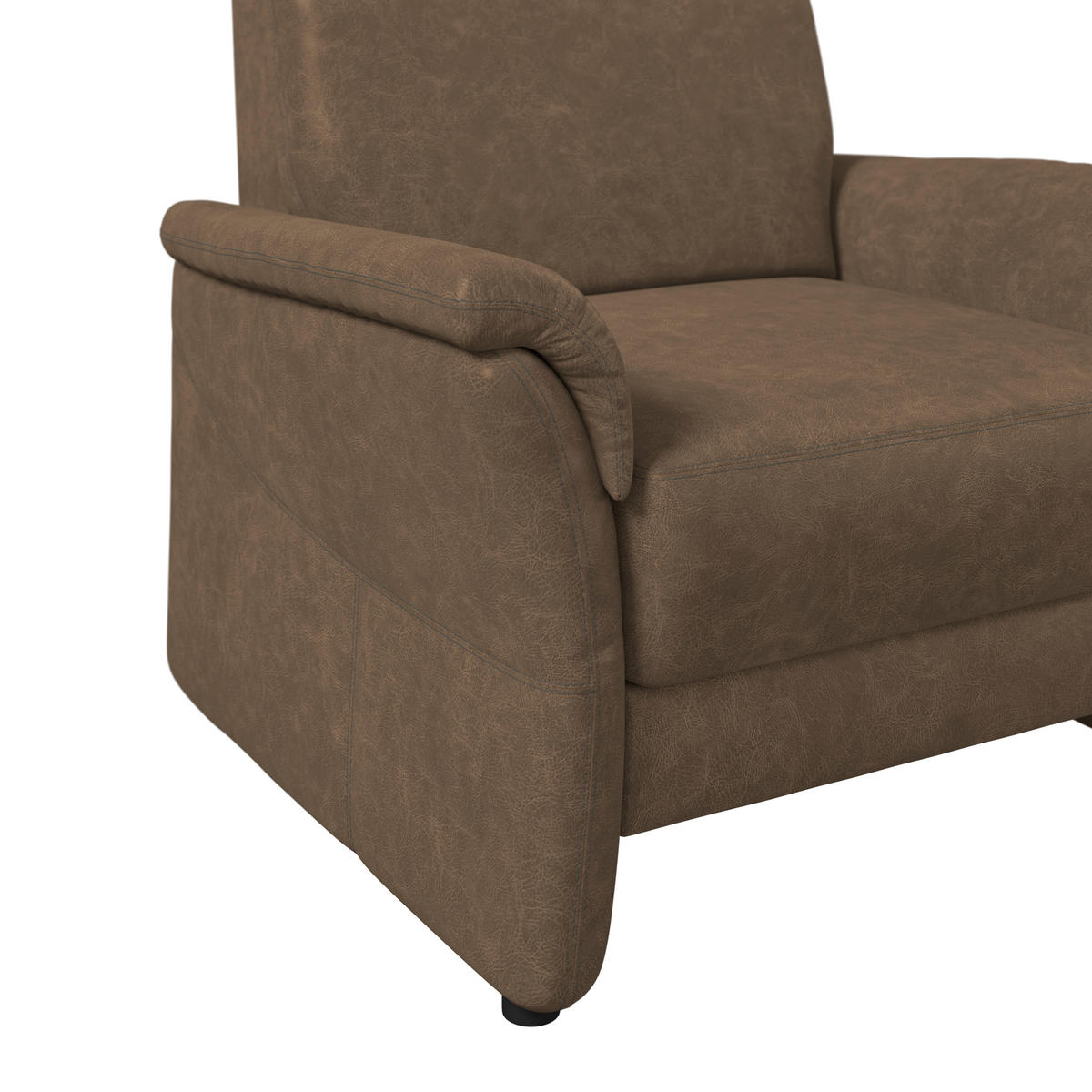 SESSEL Mikrofaser Braun  - Schwarz/Braun, Konventionell, Kunststoff/Textil (104/98/91cm) - Elegando