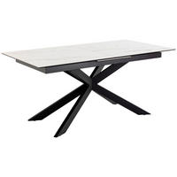 ESSTISCH in Metall, Glas, Keramik 210/90/76 cm  - Schwarz/Weiß, Design, Glas/Keramik (210/90/76cm) - MID.YOU