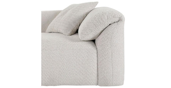 ECKSOFA in Chenille Creme  - Creme/Schwarz, MODERN, Kunststoff/Textil (180/323cm) - Carryhome