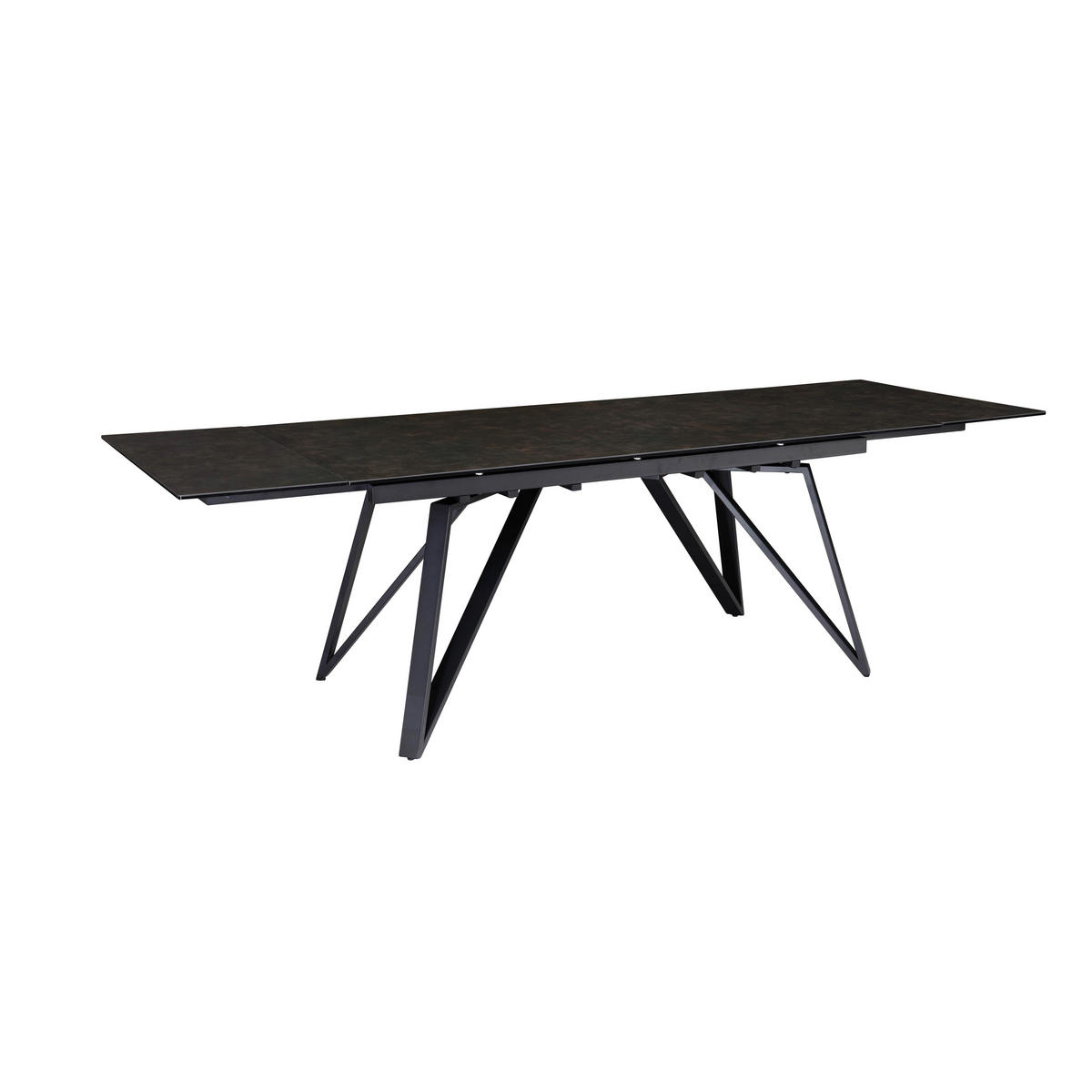 ESSTISCH in Keramik 180/95/76 cm  - Schwarz, Design, Keramik/Metall (180/95/76cm) - MID.YOU