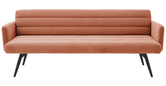 SITZBANK 216/86/68 cm Cord Aprikose Metall  - Aprikose/Schwarz, Design, Textil/Metall (216/86/68cm) - Dieter Knoll