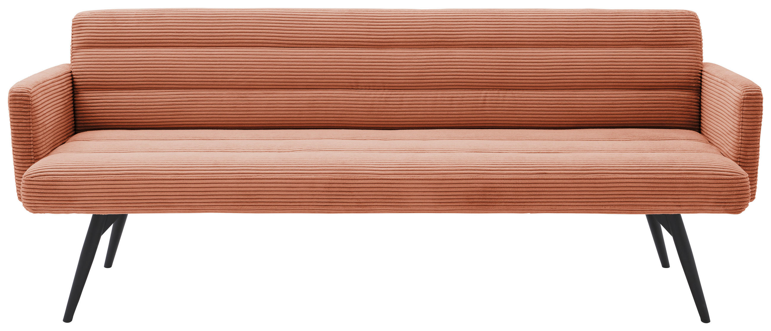 SITZBANK 216/86/68 cm Cord Aprikose Metall - Aprikose/Schwarz, Design, Textil/Metall (216/86/68cm) - Dieter Knoll