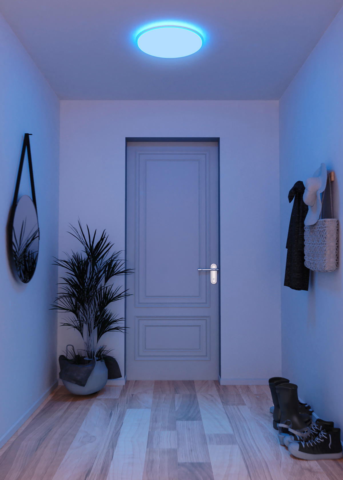 LED Decken-/Wandpanel 45 cm  45/5,1 cm    - Weiß, Basics, Kunststoff (45/5,1cm) - Tint