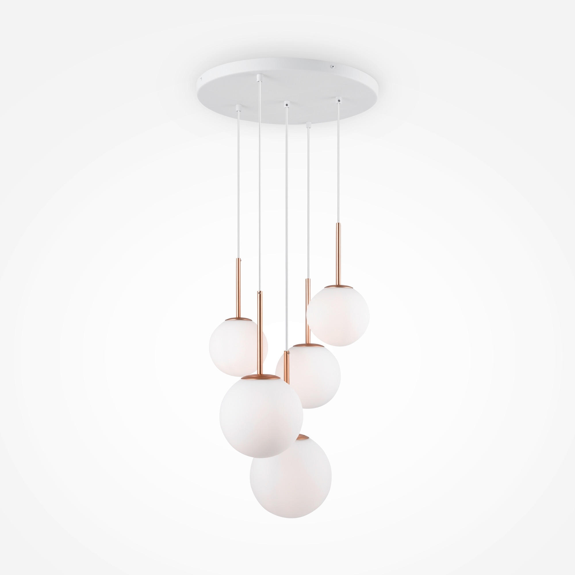 PENDELLEUCHTE 58/180/58 cm  - Goldfarben/Weiß, Trend, Glas/Metall (58/180/58cm) - MAYTONI