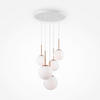 PENDELLEUCHTE Modern 58/180/58 cm   - Goldfarben/Weiß, Trend, Glas/Metall (58/180/58cm) - MAYTONI