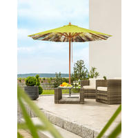 SONNENSCHIRM   - Waldgrün/Buchefarben, Basics, Textil/Metall (300/257cm) - Schneider