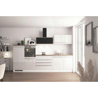 KÜCHENBLOCK 320 cm   in Weiß  - Wildeiche/Edelstahlfarben, Design, Holzwerkstoff/Kunststoff (320cm) - Respekta